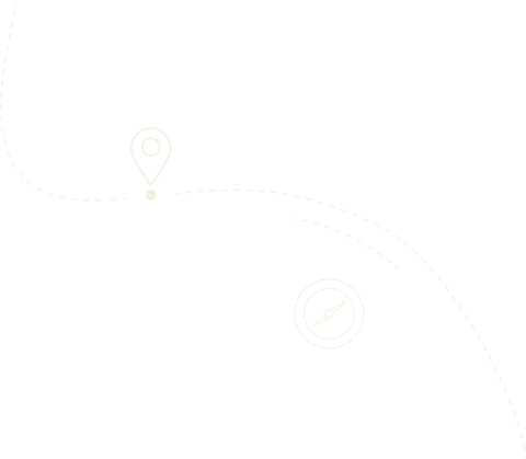 Map with location and compass icons